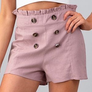 High waisted ruffle shorts